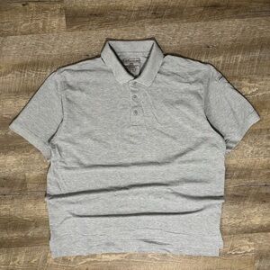 5.11 Tactical Polo Shirt Mens L Short Sleeve Gray Ribbed Collar Sleeve Pocket